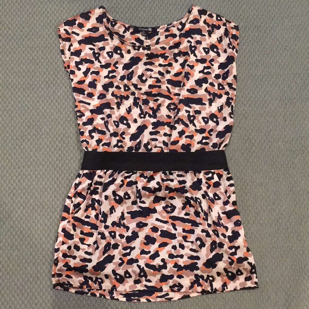 Large forever 21 animal print tunic/mini dress